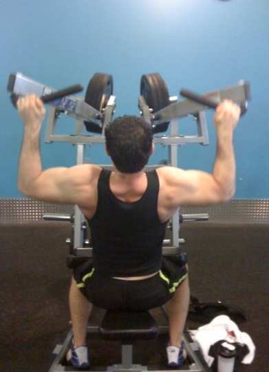 Ben works out on weights
